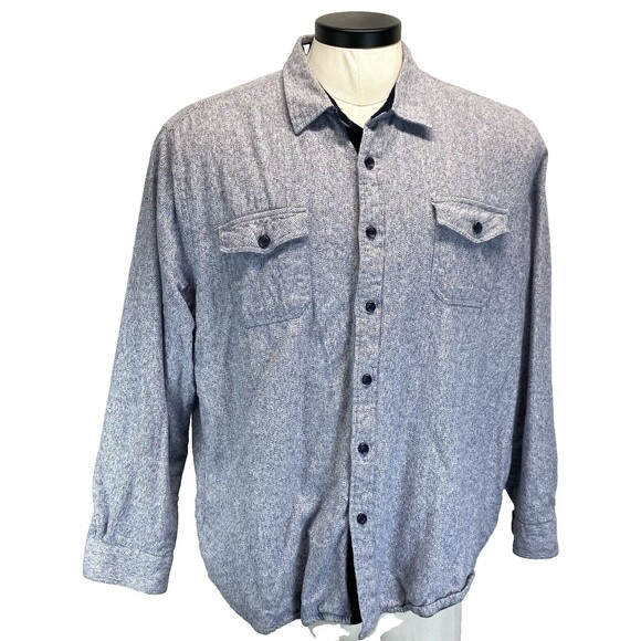 Carbon 2 Cobalt Men's Size XL Cotton Shacket Jacket Lined Cotton/Poly Mesh Shirt - Picture 1 of 12